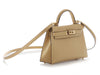 Hermès Mini Metallic Doré Chèvre Kelly 20