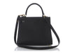 Hermès Black Togo and Lizard Kelly Touch 25