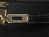 Hermès Black Togo and Lizard Kelly Touch 25