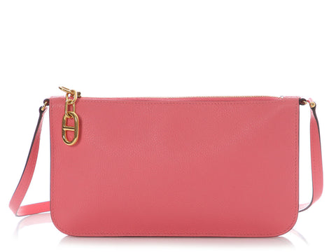 Hermès Pink Chèvre Zipengo Chaîne d’Ancre To Go Pouch