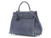 Hermès Bleu Brighton Shiny Porosus Crocodile Kelly 35