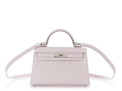 Hermès Mini Mauve Pale Chèvre Kelly 20