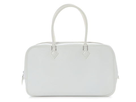 Hermès White Epsom Plume Elan 28