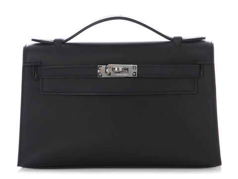 Hermès Black Swift Kelly Pochette