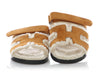 Hermès Brown Suede and Shearling Chypre Sandals