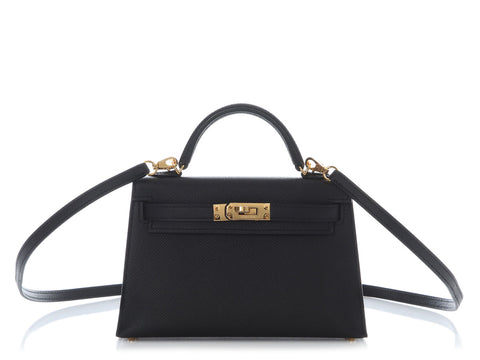 Hermès Mini Black Epsom Kelly 20
