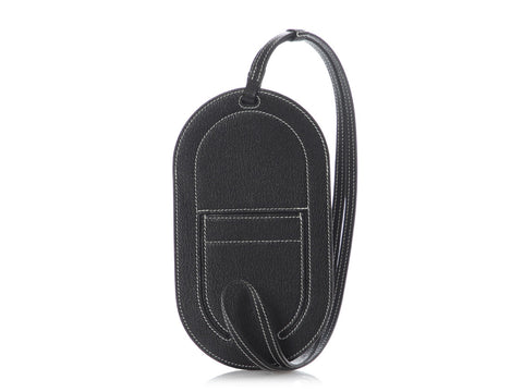 Hermès Noir Chèvre In-the-Loop To Go PM Phone Case