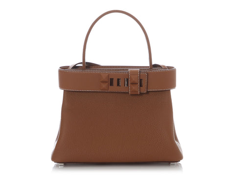 Hermès Gold Togo and Swift Médor Bag