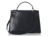 Hermès Vintage Navy Box Calfskin Kelly 32