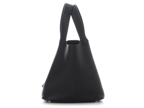 Hermes Black Clémence Picotin Lock 22