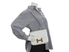 Hermès Vintage White Ostrich Constance 23