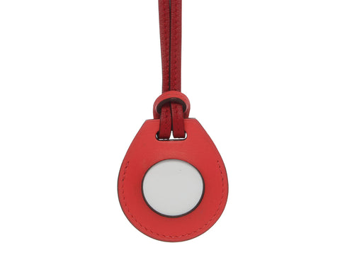 Hermès Rose Texas and Rouge Piment Swift Apple AirTag Bag Charm
