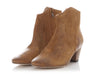 Isabel Marant Camel Calf Velvet Leather Dicker Boots