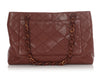 Chanel Vintage Tortoise and Brown Quilted Caviar Tote