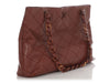 Chanel Vintage Tortoise and Brown Quilted Caviar Tote