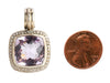 David Yurman Sterling Silver Lavender Amethyst Diamond Albion Enhancer