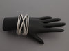 David Yurman Wide Sterling Silver Diamond Crossover Cuff