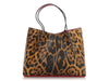 Christian Louboutin Leopard Print Spiked Cabarock Tote