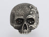 David Yurman Sterling Silver Black Diamond Waves Skull Ring