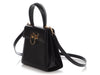 Ferragamo Small Black Gancini Top Handle Bag
