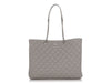 Chanel Large Gray Lambskin Shopping Tote