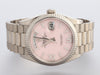 Rolex 18K White Gold Pink Opal and Diamond Dial Oyster Perpetual Day-Date President Watch 36mm