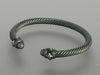 David Yurman Blackened Renaissance Cable Bracelet 4mm