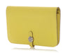 Hermès Lime Evercolor Dogon Duo Wallet