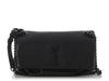 Saint Laurent So Black Grain De Poudre Monogram West Hollywood Fold-Over Bag