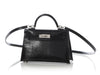 Hermès Mini Black Lizard Kelly 20