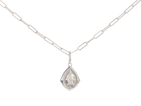 Jade Trau 18K White Gold Envoy Charm Necklace