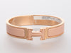 Hermès Narrow Glittery Pink Clic-Clac Bracelet