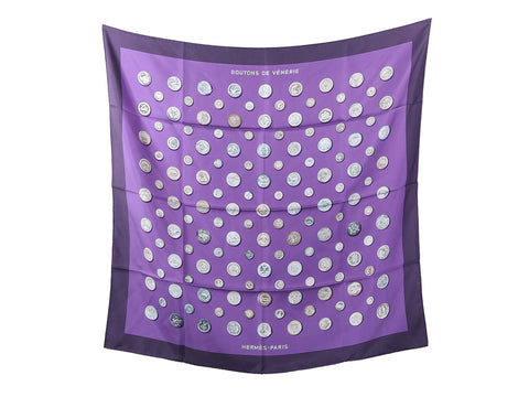 Hermès Boutons de Venerie Silk Scarf 90cm