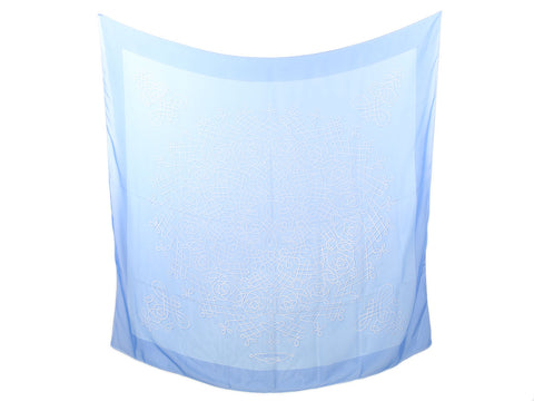 Hermès Vinci Silk Mousseline Shawl 140cm