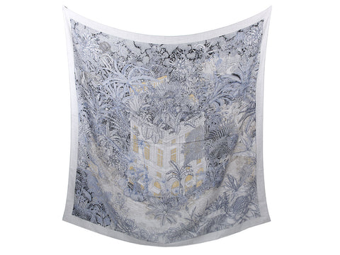 Hermès Faubourg Tropical Cashmere Silk Shawl 140cm