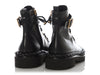 Valentino Black Leather The Rope Lace-Up Combat Boots