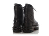 Christian Louboutin Black Quilted Stud Combat Boots
