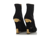 Prada Black and Gold Heeled Booties