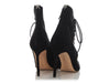 Manolo Blahnik Black Suede Lace-Up Booties