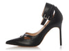 Manolo Blahnik Black Ankle Strap Pumps