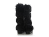 YSL Black Fur Moccasin Boots