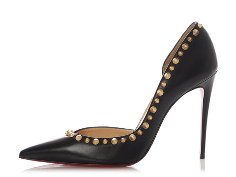 Christian Louboutin Black Spiked D'Orsay Pumps