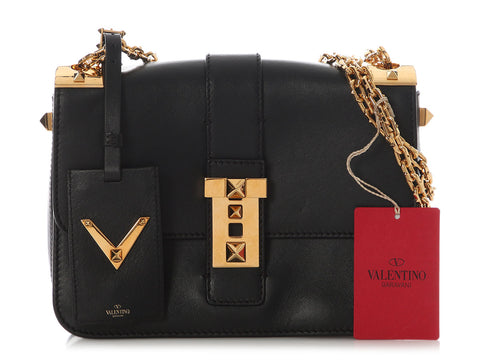 Valentino Black Rockstud Shoulder Bag