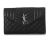 YSL Large Black Tri-Quilt Envelope Chain Bag