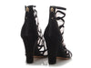 Chanel Black Suede and Mesh Sheer Booties