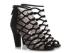 Chanel Black Suede and Mesh Sheer Booties