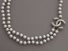 Chanel Silver Pearl Necklace