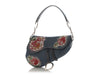 Dior Vintage Limited Edition Denim Embellished Saddle Bag