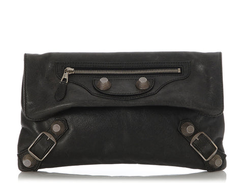Balenciaga 2008 Graphite Agneau Giant 21 Envelope Clutch