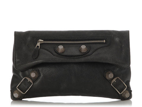 Balenciaga 2008 Graphite Agneau Giant 21 Envelope Clutch